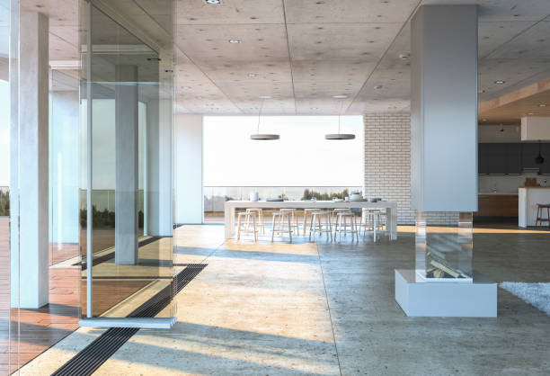 istock Glass entrance to modern house 872061722