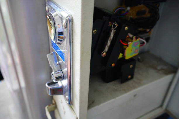 istock Closeup of a coin slot and return panel 872061764