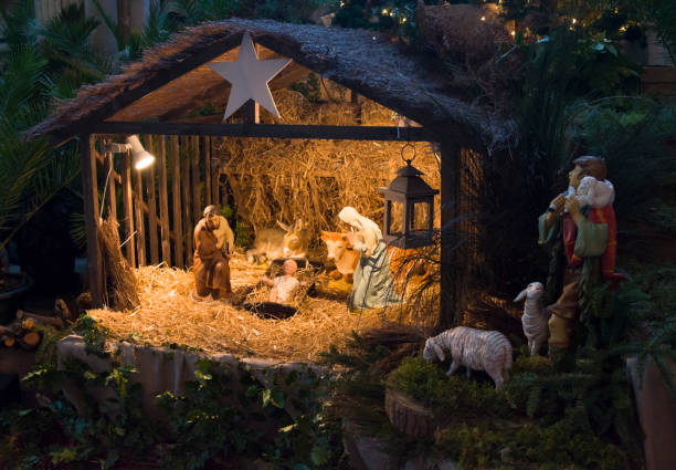 istock Christmas creche with Joseph Mary and Jesus 872071658