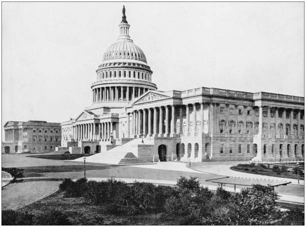 istock Antique photograph of World's famous sites: Washington 872073642