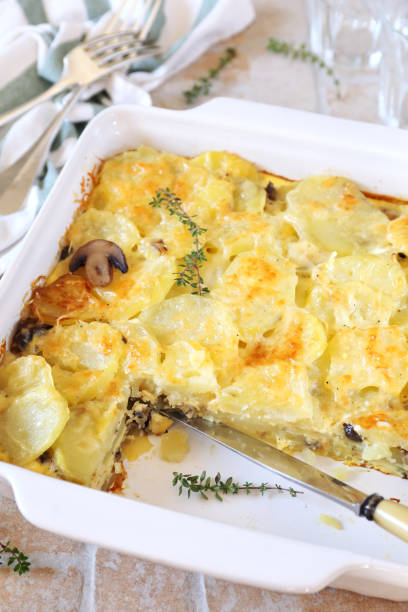istock Potato and mushroom vegetable gratin 872101034