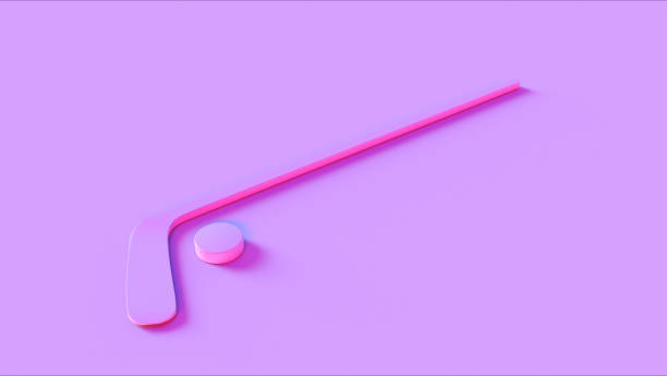 istock Pink Hockey Stick and Puck 872105118