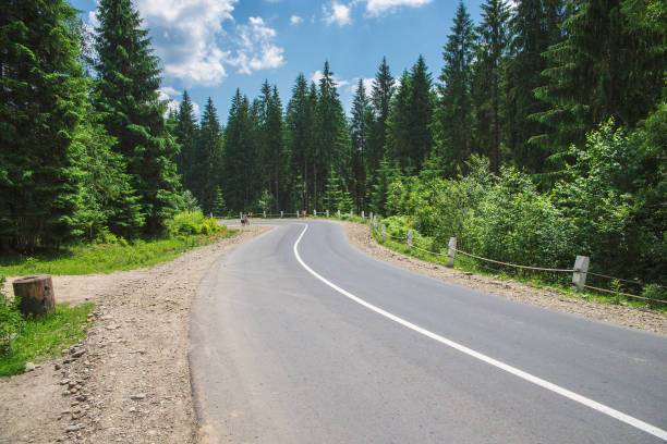 istock road in the Carpathian Mountains 872107904