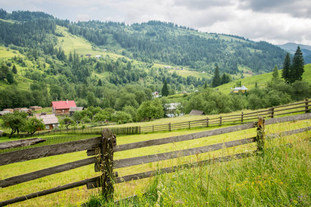 istock Village in the Carpathian Mountains 872108578
