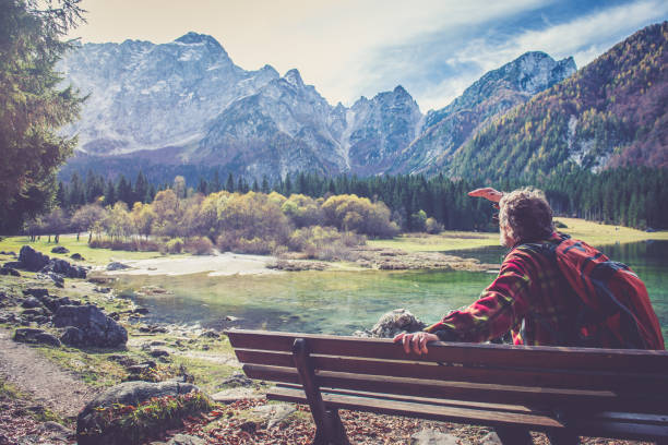 istock Senior Mountaineer in Alps 872112256