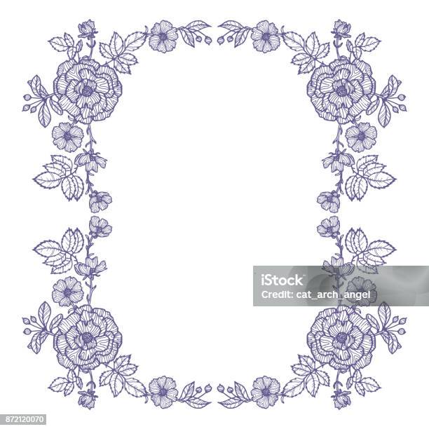 Vintage Vector Floral Composition Stock Illustration - Download Image Now - Art, Arts Culture and Entertainment, Blossom