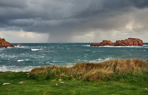 A stormy weather in the north of Bréhat near the Paon Lighthouse