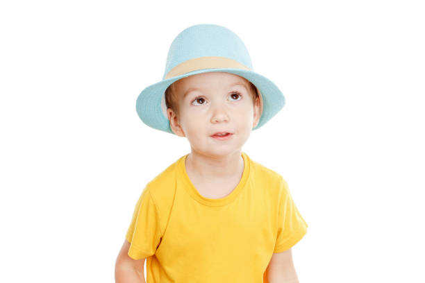 istock Dancing boy in the hat isolated on white 872135152