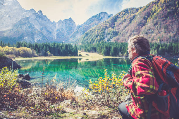istock Senior Mountaineer in Alps 872136084