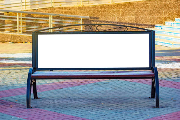 Billboard with blank white copy space for text message or content, mock up banner