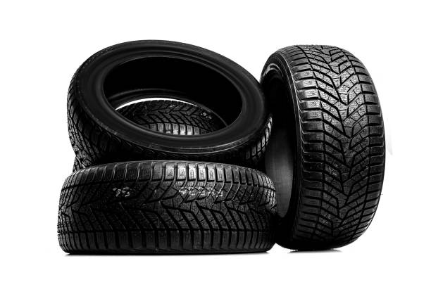 istock Winter tires on a white background 872140084