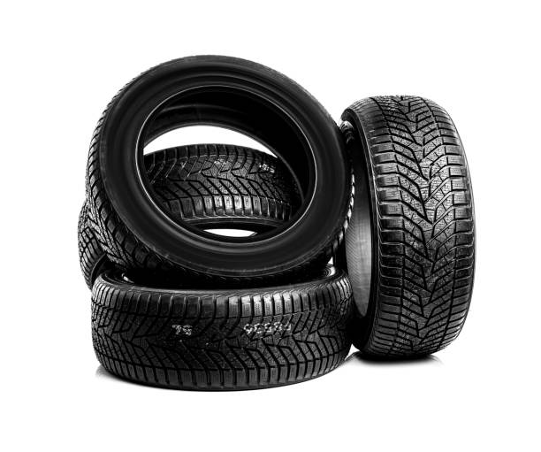 istock Winter tires on a white background 872142230