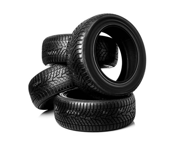 istock Winter tires on a white background 872142296