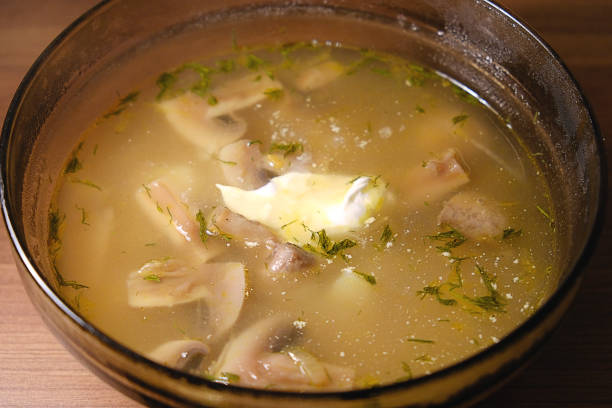 istock delicious soup with mushrooms and potatoes 872154794