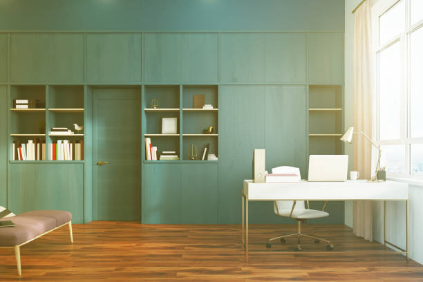 istock White bedroom and home office interior side toned 872156856
