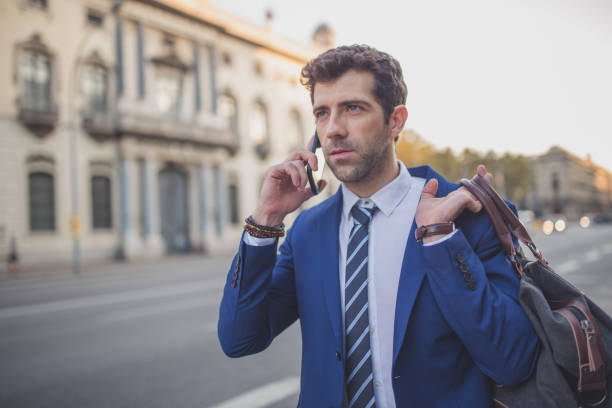 istock Businessman with luggage bag 872160092