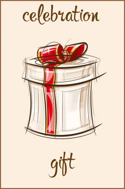 Vector illustration of Gift box with bow