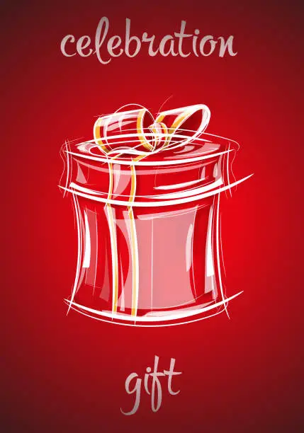 Vector illustration of Gift box with bow