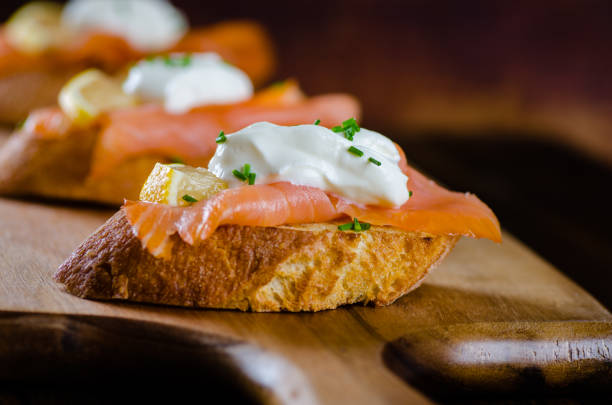 istock smoked salmon on toasted bread 872160320