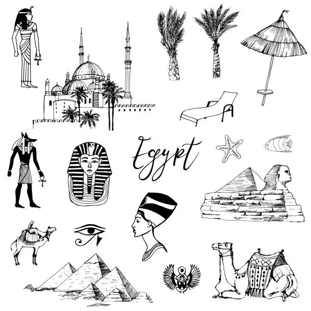 Vector illustration of Egypt collection