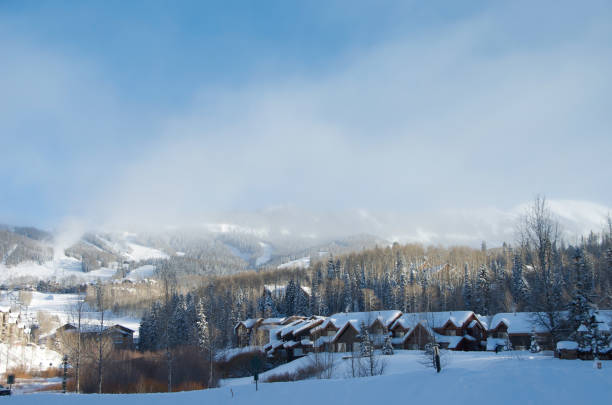 istock Village Covered With Snow in the morning. 872176984