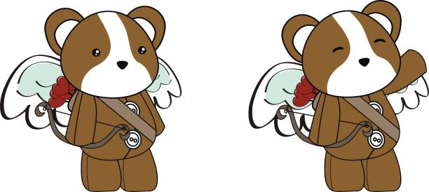istock cute little hamster angel cupid cartoon set 872191332