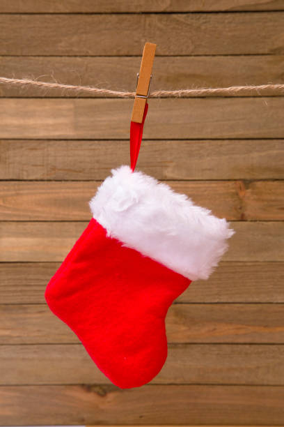 istock Red and White Classic Christmas Stockings 872192396