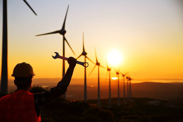 istock Engineer of wind turbine 872196450