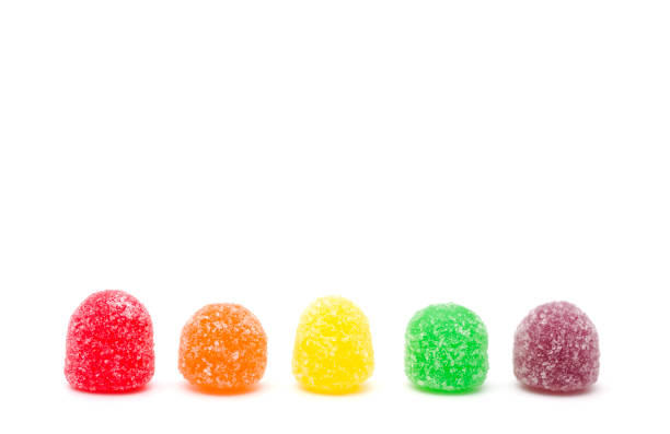 Gumdrops on a White Background stock photo