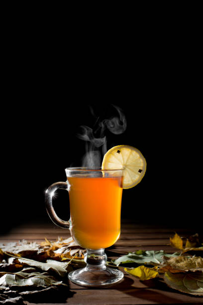 istock Transparent cup of tea on the table. 872213884