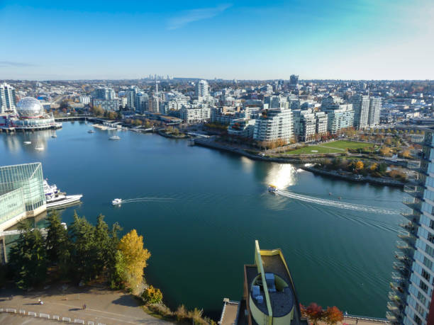 istock Aerial view Vancouver sunny day modern cityscape 872217254
