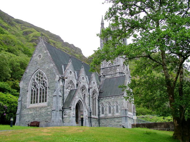 Gothic Church at Kylemore Abbey Gothic Church at Kylemore Abbey kylemore abbey stock pictures, royalty-free photos & images