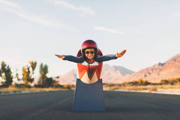 istock Young Stunt Boy and Human Cannon Ball 872250652