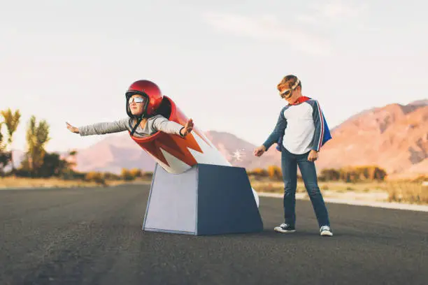 Photo of Young Stunt Girl and Human Cannon Ball