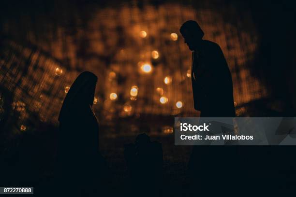 Catholic Christmas Decoration Stock Photo - Download Image Now - Nativity Scene, Christmas, Jesus Christ