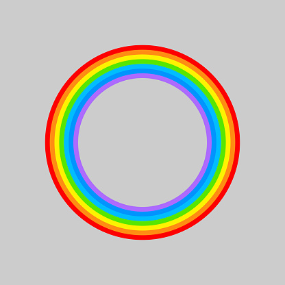 Rainbow round. rainbows circle isolated. Vector illustration