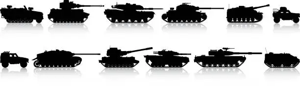 Vector illustration of Tanks