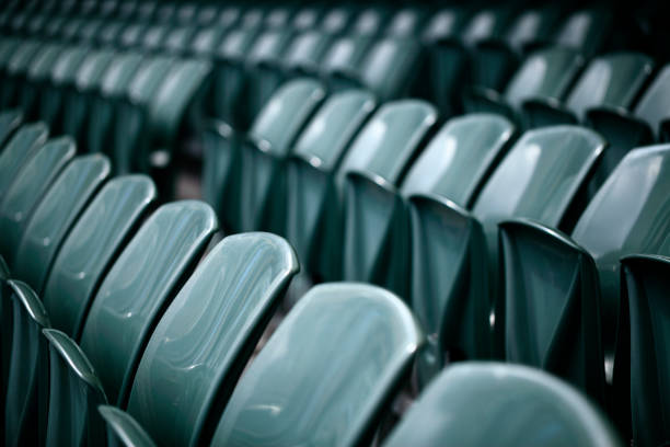 Bleachers Stadium Grandstand Seat Chair In A Row stock photo