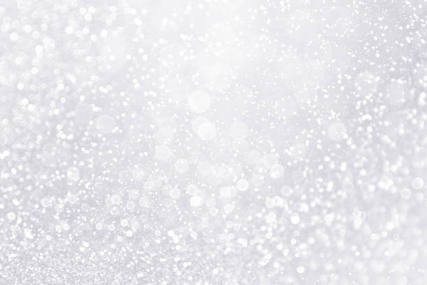 Glitter Winter Snow Fall White Silver Background Or Shiny Bling Sparks  Stock Photo - Download Image Now - iStock