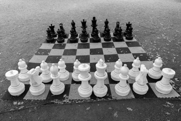istock Big chess board outdoors in public park in Stockholm 872285490