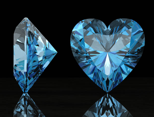 istock Shiny white blue topaz illustration (high resolution 3D image) 872297740