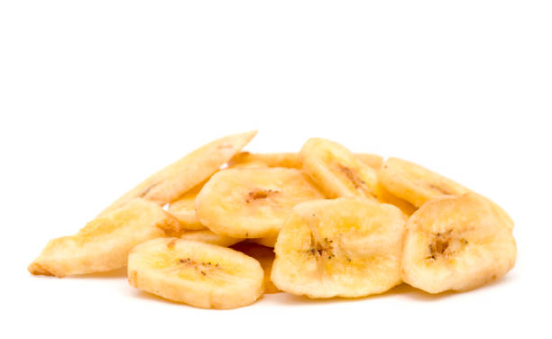 istock Dried Banana Chips on a White Background 872302210