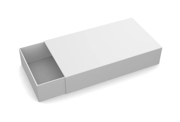 istock Realistic white open box isolated on white background 872308684
