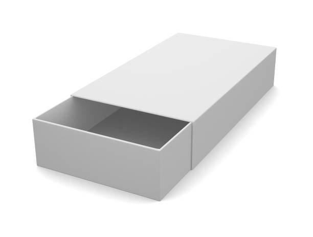 istock Realistic white open box isolated on white background 872308790