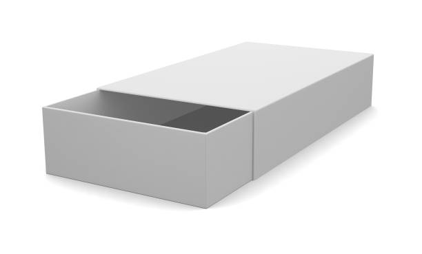 istock Realistic white open box isolated on white background 872308798