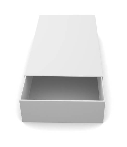istock Realistic white open box isolated on white background 872308850