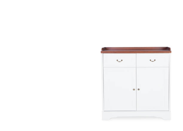 istock Wood Cabinet isolated on white background with space for copy. 872327694