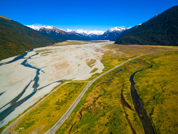 istock Aerial view of Arthur's Pass 872327794