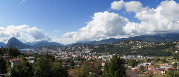 istock panorama of Lugano in Ticino 872334486