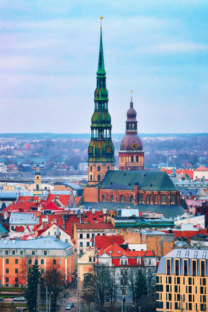 istock Riga Old Town with Dome Cathedral and St Peter Church 872349238